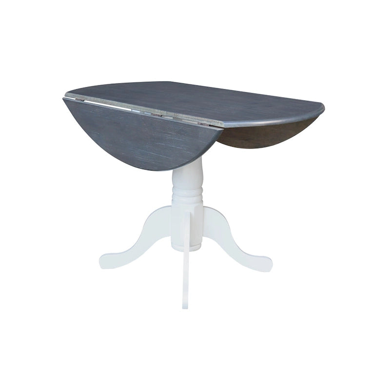 Table à manger à abattants 42" avec 4 chaises à barreaux - Ensemble 5 pièces
