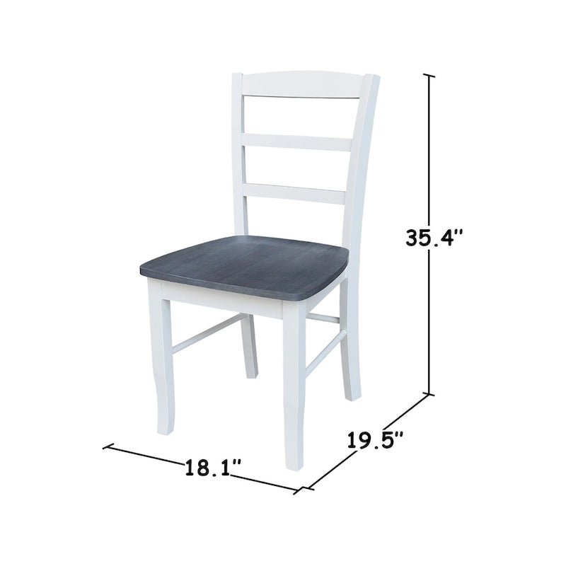 Table à manger à abattants 42" avec 4 chaises à barreaux - Ensemble 5 pièces