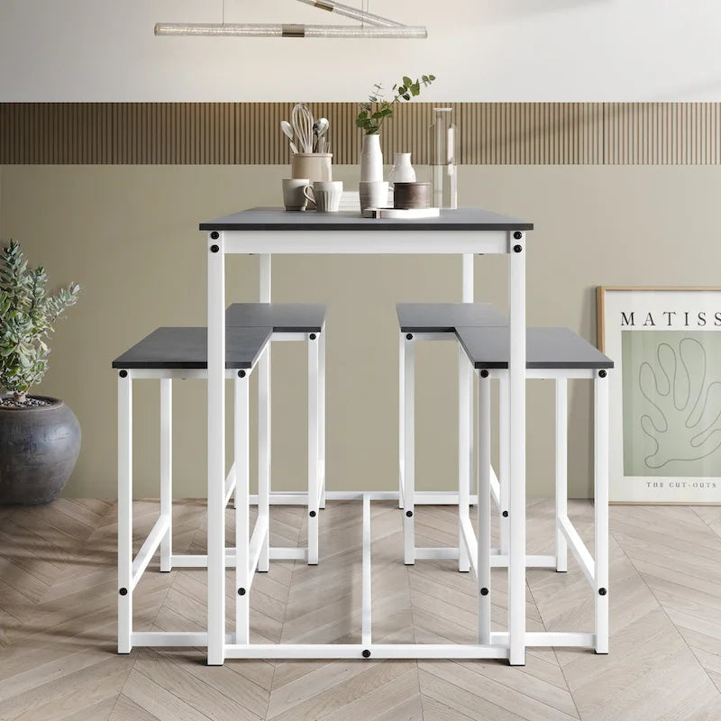 Ensemble de salle à manger 5 pièces en métal élégant CraftPorch