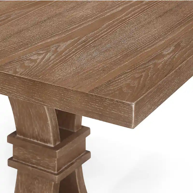Ensemble de salle à manger 7 pièces Hudson en tissu et bois par Christopher Knight Home