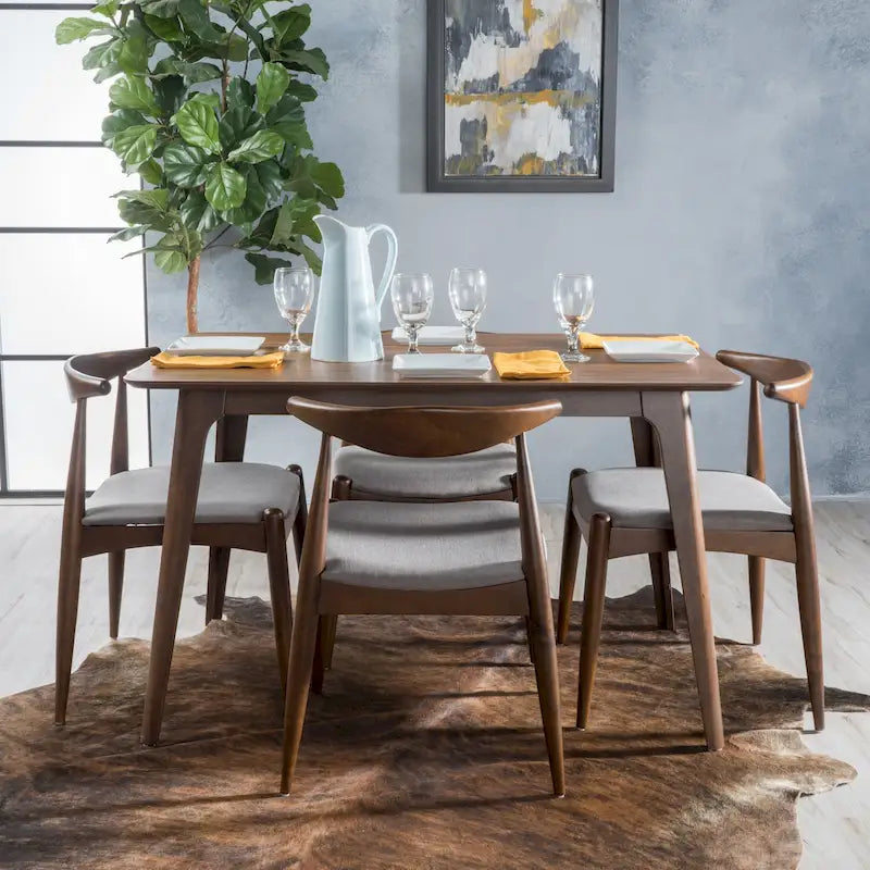 Ensemble de salle à manger 5 pièces Francie Mid-century par Christopher Knight Home