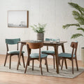 Ensemble de salle à manger rectangulaire en bois 5 pièces Megann Mid-Century par Christopher Knight Home