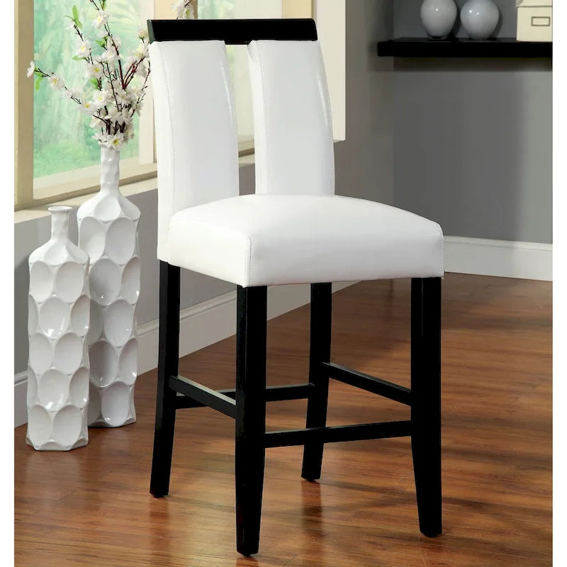 Ensemble de salle à manger 9 pièces Blanton en bois noir de hauteur comptoir par Furniture of America