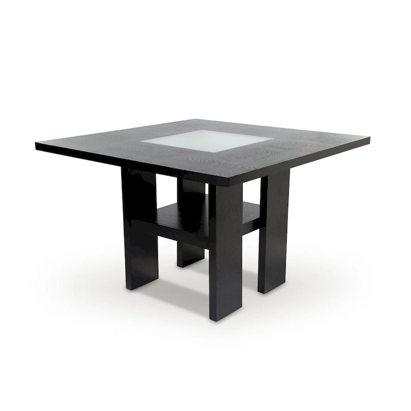 Ensemble de salle à manger 9 pièces Blanton en bois noir de hauteur comptoir par Furniture of America