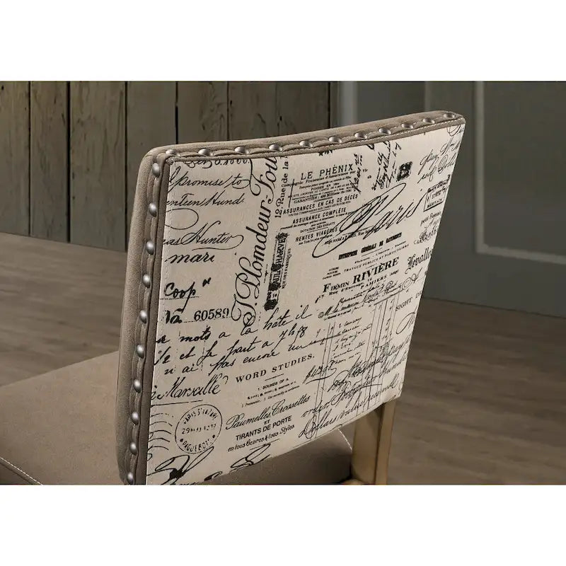 Ensemble de salle à manger hauteur comptoir 6 pièces Birmingham de Roundhill Furniture avec table au fini bois flotté et chaises cloutées