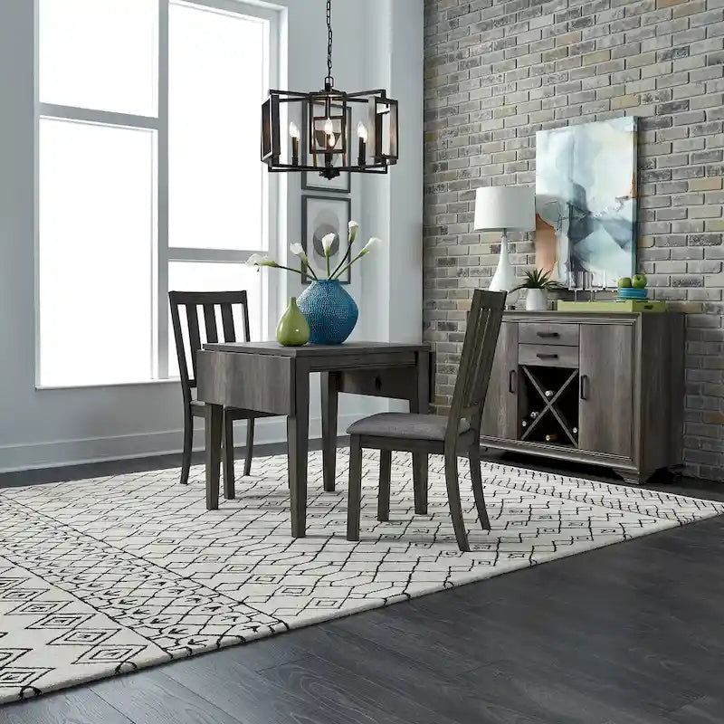 Copper Grove Tanners Creek Greystone 3 Piece Drop Leaf Set