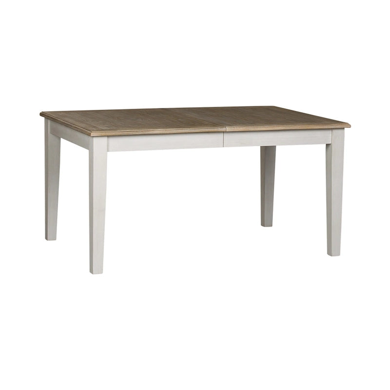 Ensemble de table rectangulaire Summerville Soft White Wash à 5 pièces en bois brossé gris