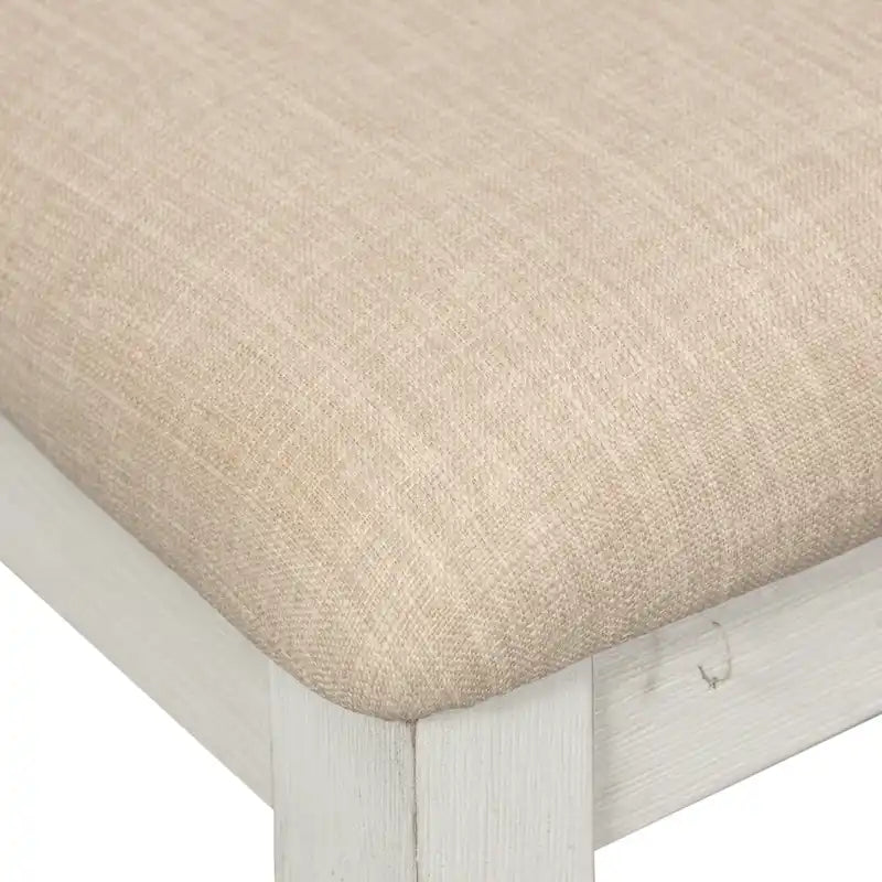 Ensemble de table rectangulaire Summerville Soft White Wash à 5 pièces en bois brossé gris