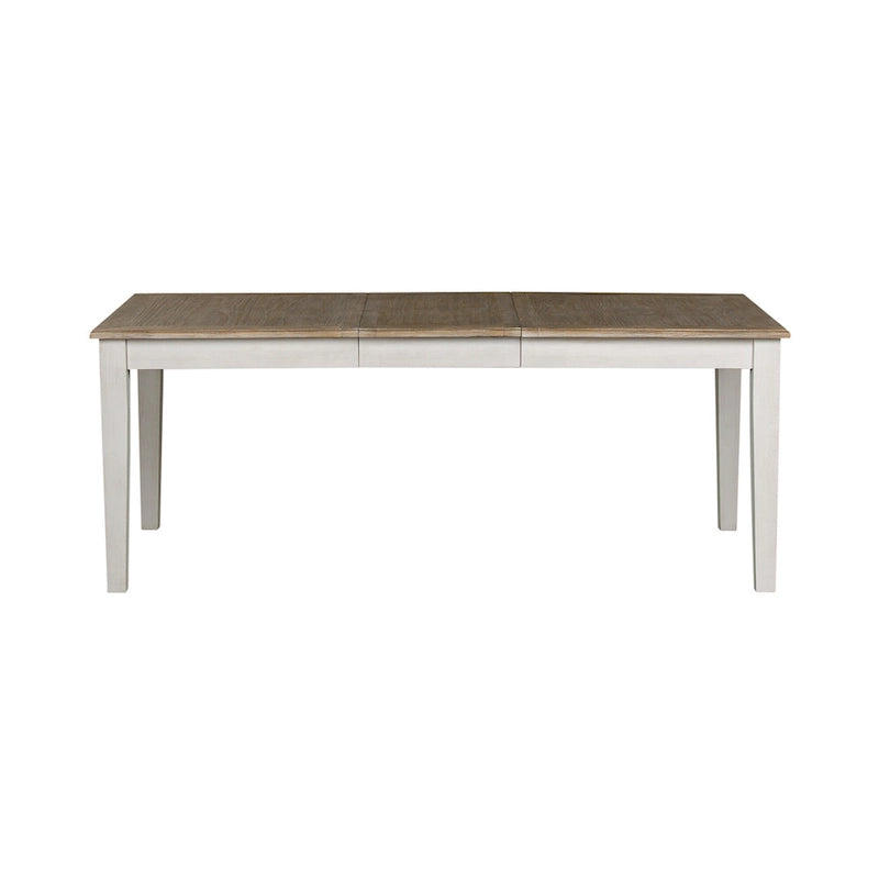 Ensemble de table rectangulaire Summerville Soft White Wash à 5 pièces en bois brossé gris