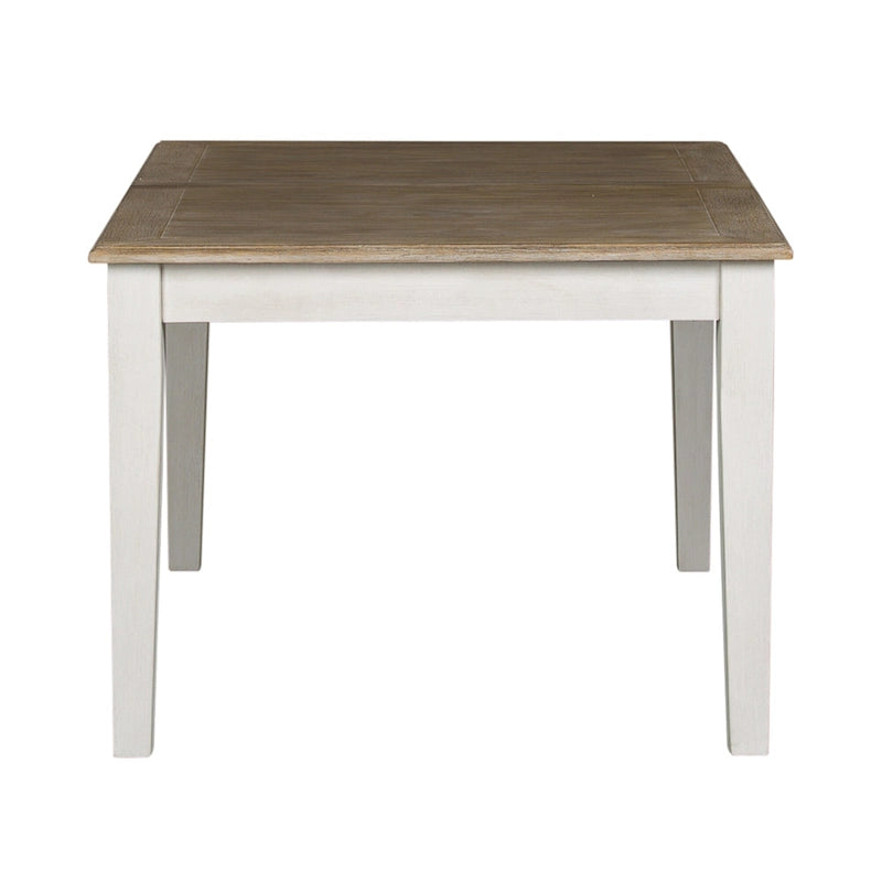 Ensemble de table rectangulaire Summerville Soft White Wash à 5 pièces en bois brossé gris