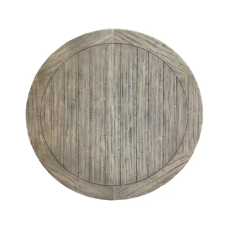 Ensemble de salle à manger 5 pièces Roundhill Furniture Harola, table de salle à manger ronde à piedestal avec rallonge de 45,7 cm, 4 chaises d'appoint