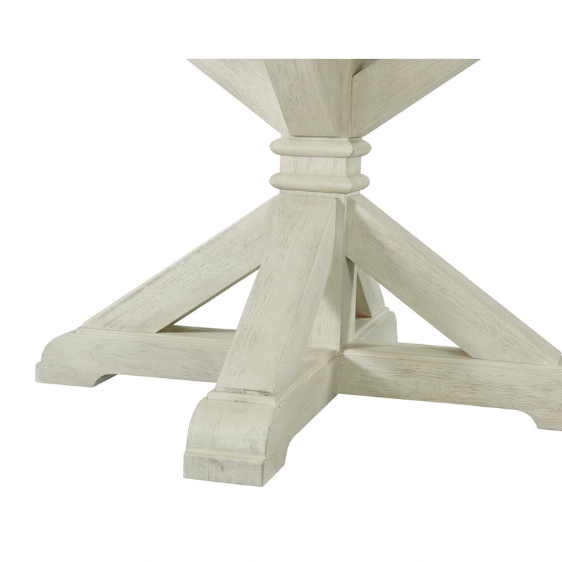 Ensemble de salle à manger 5 pièces Roundhill Furniture Harola, table de salle à manger ronde à piedestal avec rallonge de 45,7 cm, 4 chaises d'appoint