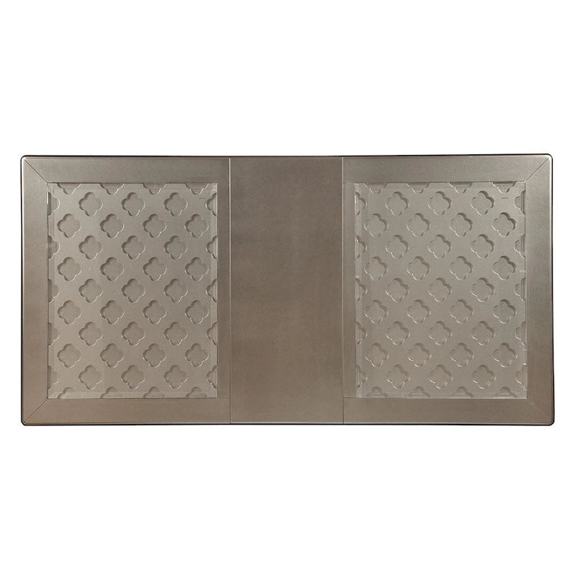 Ensemble de salle à manger Tily Glam Gold en similicuir capitonné 9 pièces avec rallonge par Furniture of America