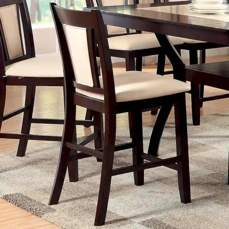 Ensemble de salle à manger Uria contemporain en bois de cerisier 9 pièces hauteur comptoir par Furniture of America