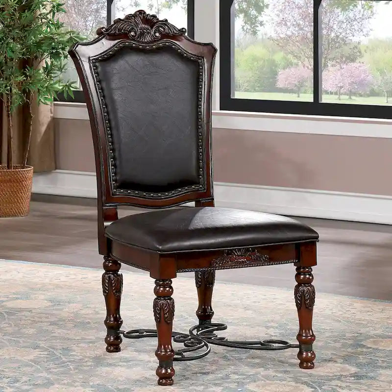 Ensemble de salle à manger extensible 7 pièces Baburam Traditional Cherry de Furniture of America
