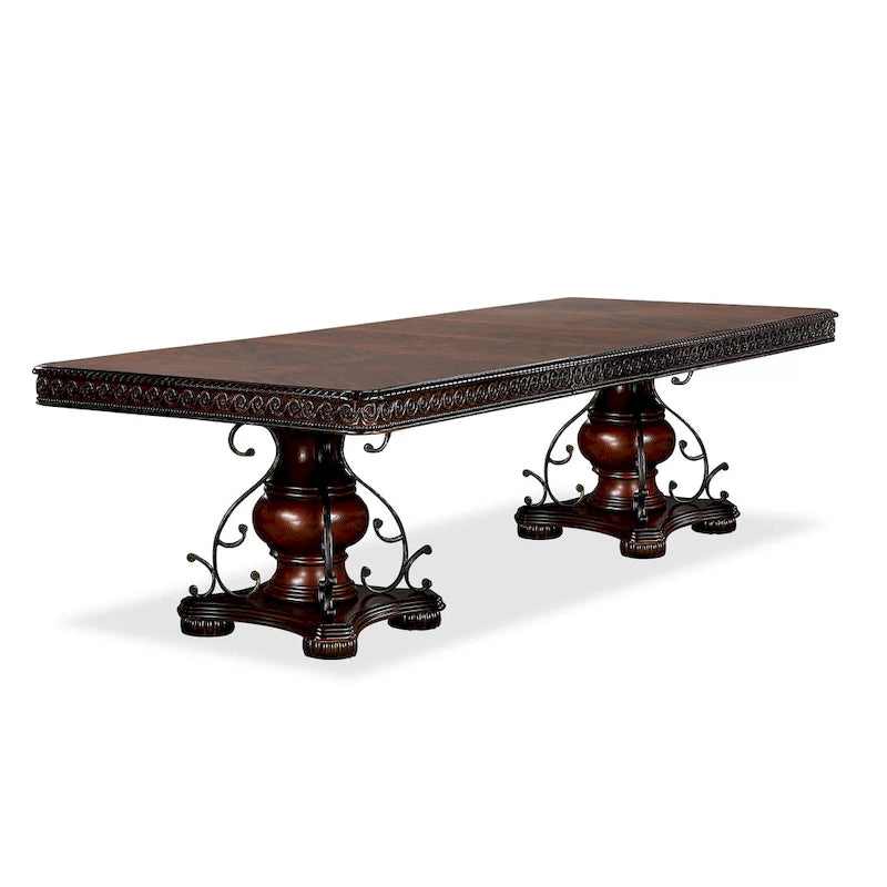 Ensemble de salle à manger extensible 7 pièces Baburam Traditional Cherry de Furniture of America