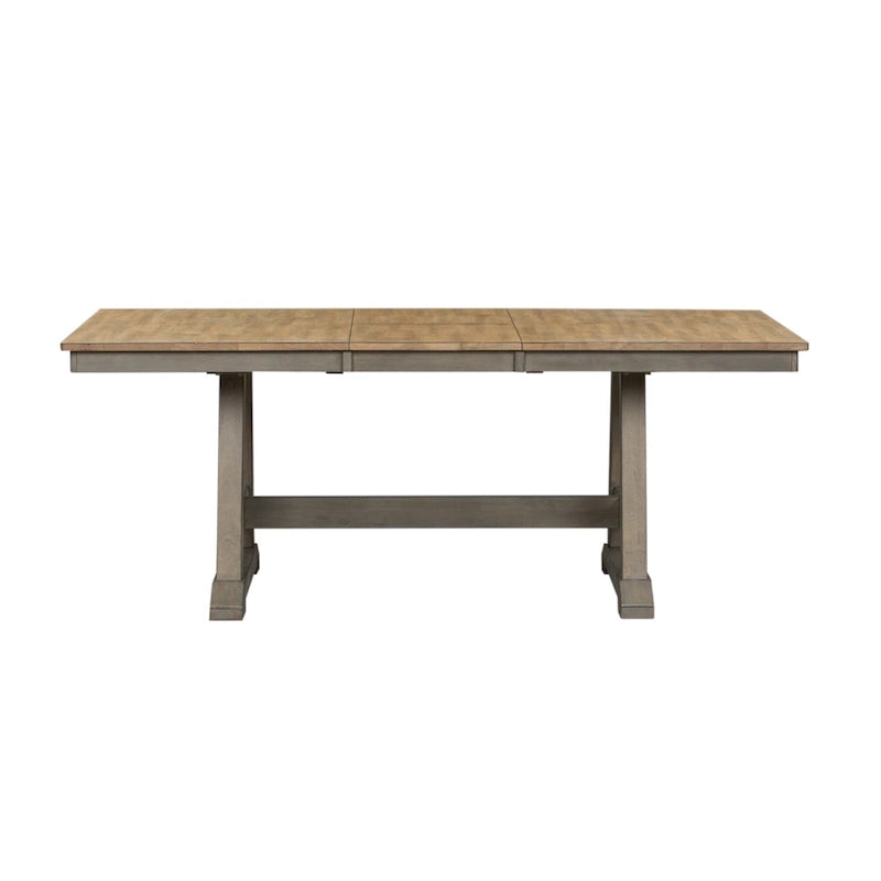 Ensemble de table à tréteaux 5 pièces Lindsey Farm gris et grès