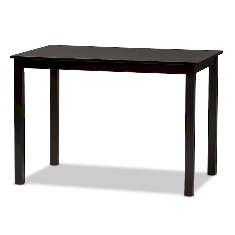 Ensemble de salle à manger 5 pièces en similicuir marron contemporain par Baxton Studio
