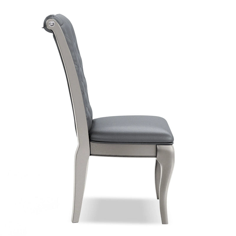 Ensemble de salle à manger 7 pièces Tily Glam en similicuir doré par Furniture of America
