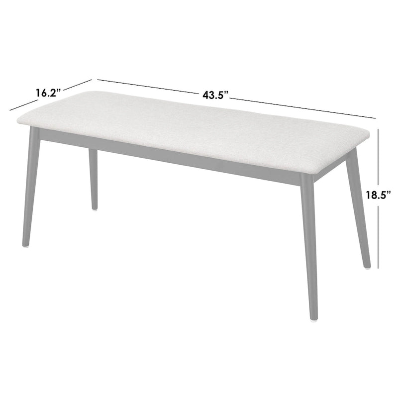 Ensemble de salle à manger Lifestorey Whitney 6 pièces en rotin avec banc