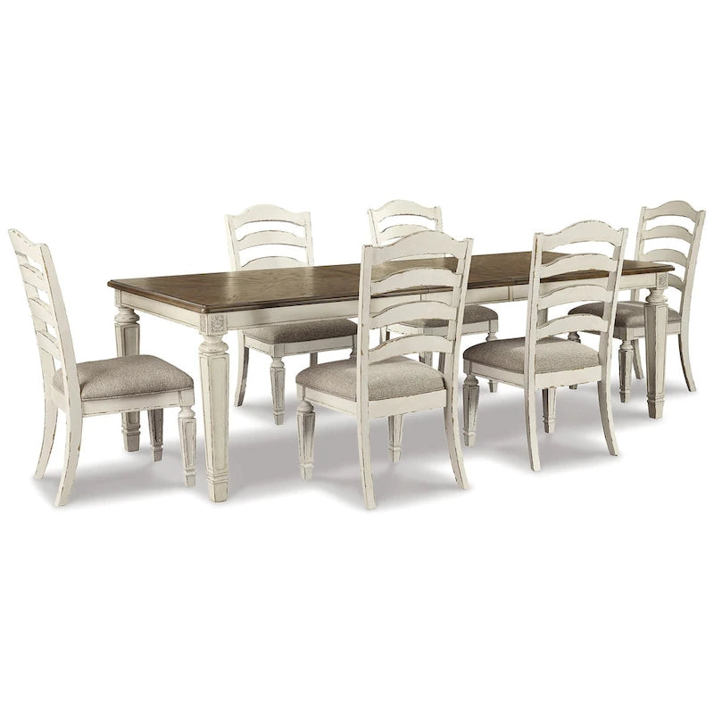 Ensemble de salle à manger 7 pièces Ashley Realyn blanc/brun clair, Signature Design
