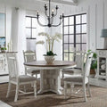 Ensemble de table à piédestal 5 pièces River Place Riverstone blanc