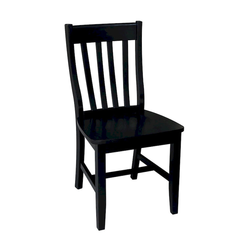 Ensemble de salle à manger 5 pièces Dining Essentials avec table noire et chaises Schoolhouse