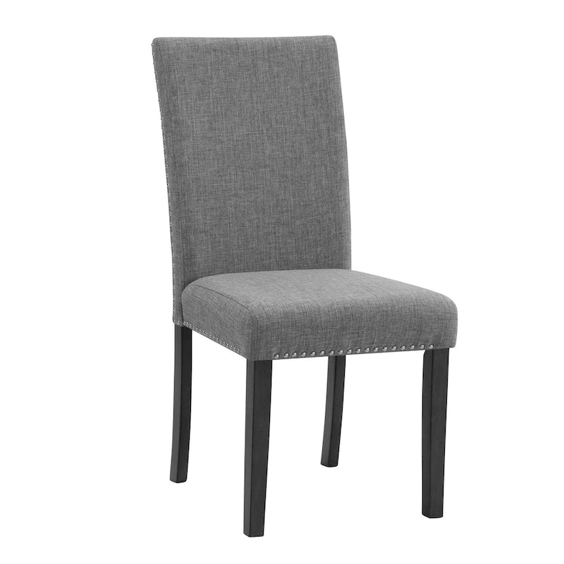 Ensemble de table à manger ronde 5 pièces Paulina en faux marbre gris contemporain par Furniture of America