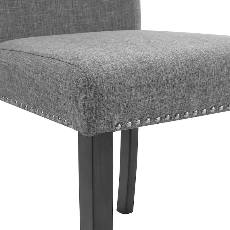 Ensemble de table à manger ronde 5 pièces Paulina en faux marbre gris contemporain par Furniture of America