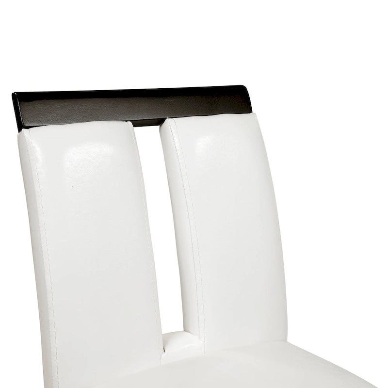 Ensemble de table à manger Blanton en bois massif noir contemporain 5 pièces à hauteur de comptoir avec LED de Furniture of America