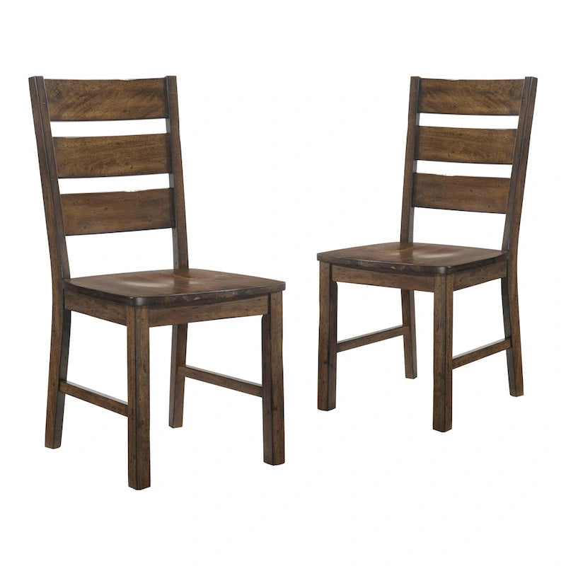 Ensemble de salle à manger 7 pièces en bois massif de noyer rustique par Furniture of America