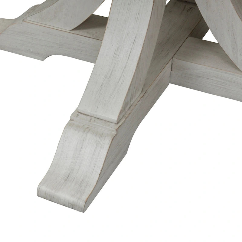 Ensemble de 5 pièces de table sur pied blanc antique « Farmhouse Reimagined »