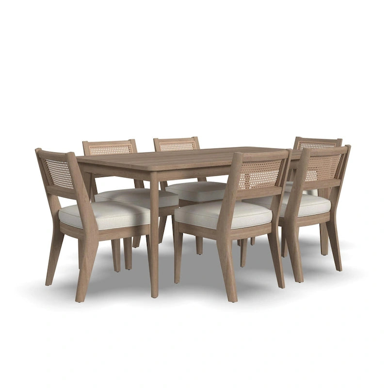 Ensemble de salle à manger rectangulaire 7 pièces en bois marron Brentwood par Homestyles