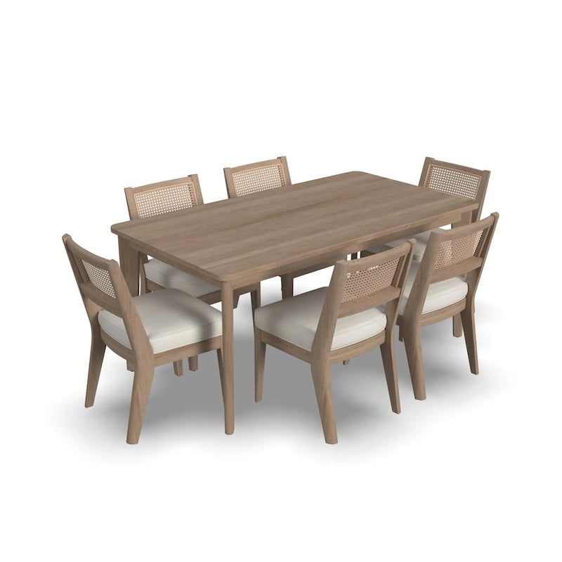 Ensemble de salle à manger rectangulaire 7 pièces en bois marron Brentwood par Homestyles