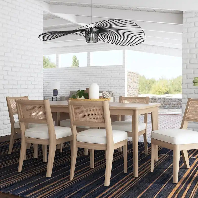 Ensemble de salle à manger rectangulaire 7 pièces en bois marron Brentwood par Homestyles