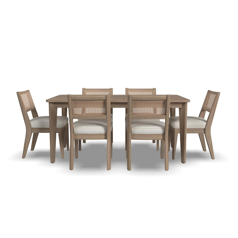 Ensemble de salle à manger rectangulaire 7 pièces en bois marron Brentwood par Homestyles