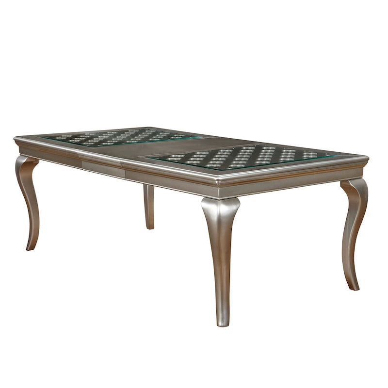 Ensemble de salle à manger 7 pièces Tily Glam Grey en bois massif par Furniture of America