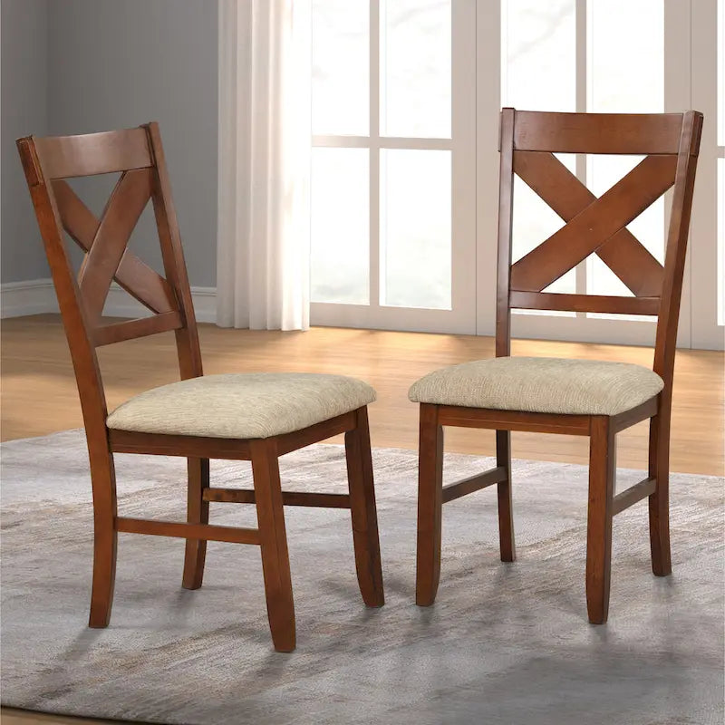 Ensemble de salle à manger 9 pièces Roundhill Furniture Karven en bois, table à manger à tréteaux extensible avec 8 chaises, noyer foncé