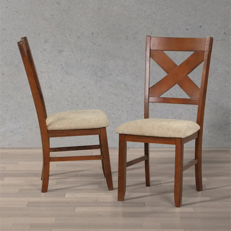 Ensemble de salle à manger 9 pièces Roundhill Furniture Karven en bois, table à manger à tréteaux extensible avec 8 chaises, noyer foncé