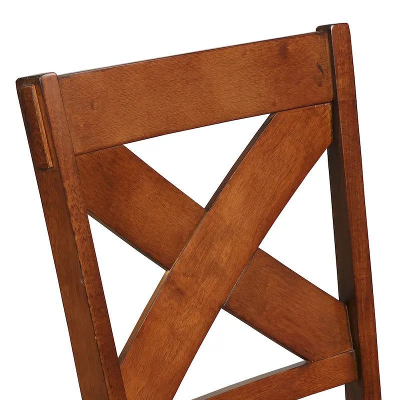 Ensemble de salle à manger 9 pièces Roundhill Furniture Karven en bois, table à manger à tréteaux extensible avec 8 chaises, noyer foncé