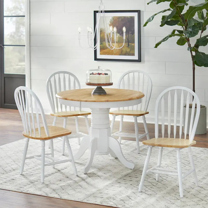 Ensemble de salle à manger en bois massif 5 pièces Simple Living Carolina avec rallonge