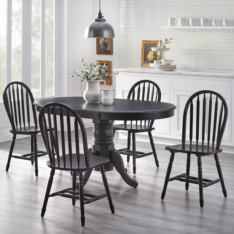 Ensemble de salle à manger en bois massif 5 pièces Simple Living Carolina avec rallonge