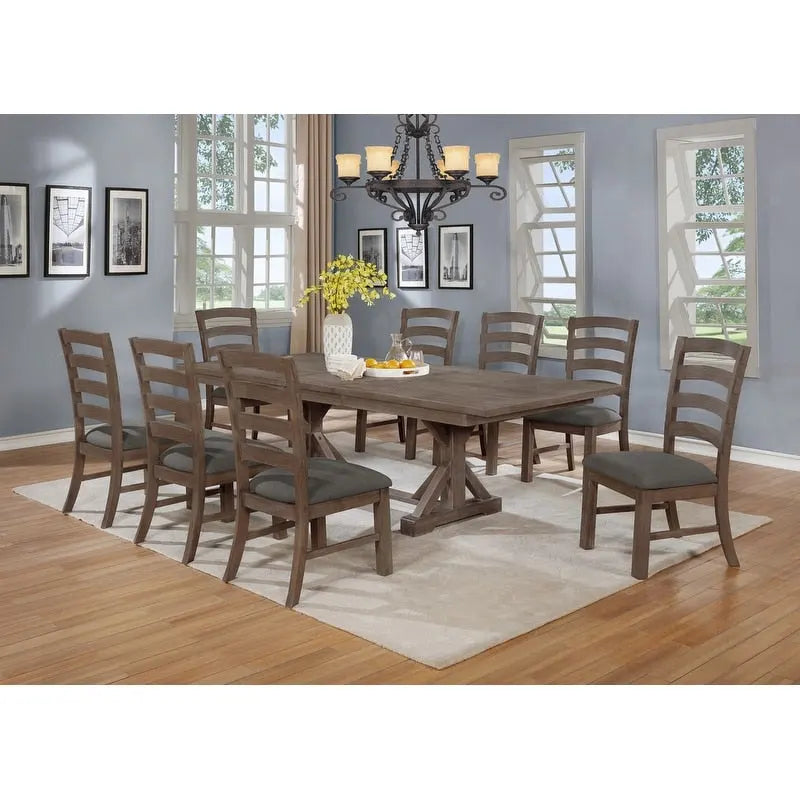 Ensemble de salle à manger rustique 9 pièces « Rustic Trestle » de Best Quality Furniture