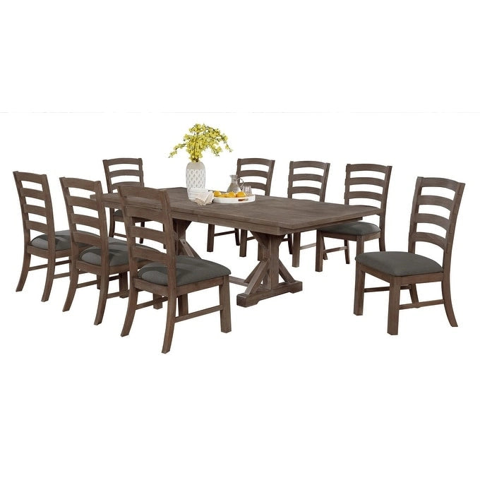 Ensemble de salle à manger rustique 9 pièces « Rustic Trestle » de Best Quality Furniture