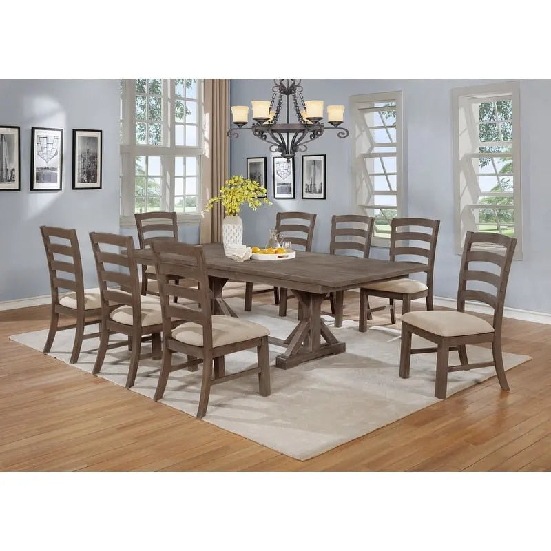 Ensemble de salle à manger rustique 9 pièces « Rustic Trestle » de Best Quality Furniture
