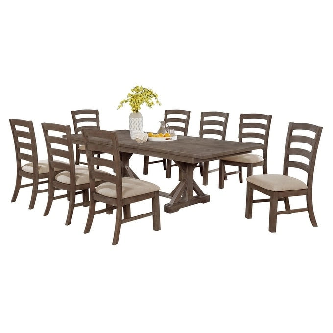 Ensemble de salle à manger rustique 9 pièces « Rustic Trestle » de Best Quality Furniture