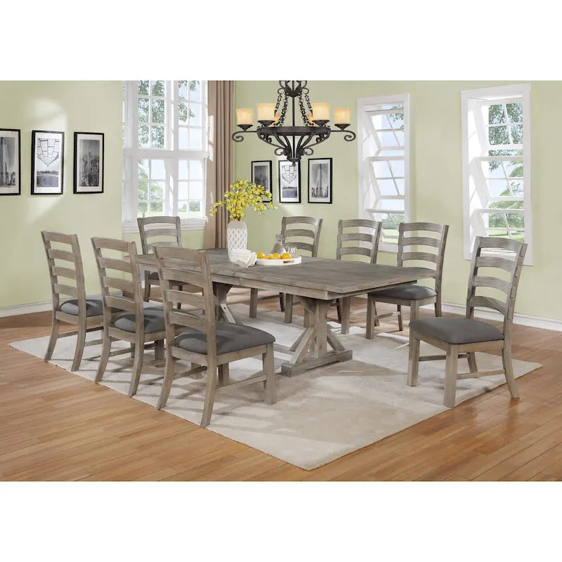 Ensemble de salle à manger rustique 9 pièces « Rustic Trestle » de Best Quality Furniture