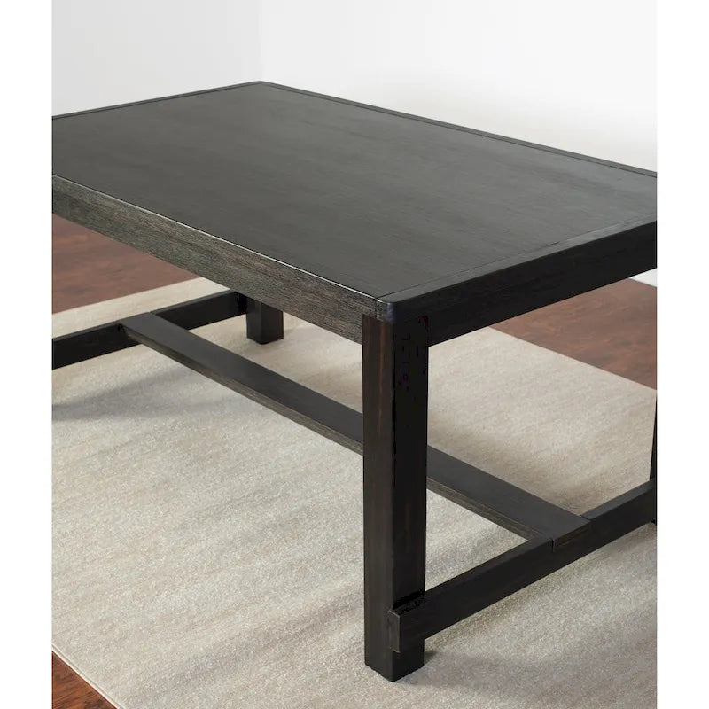 Roundhill Furniture Muzzi Ensemble de salle à manger contemporain 6 pièces, table de salle à manger avec 4 chaises élégantes et un banc