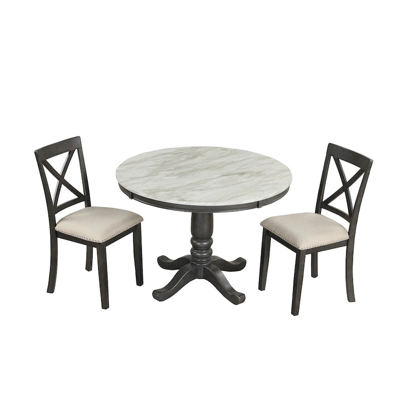 Ensemble table et 4 chaises de salle à manger, 5 pièces