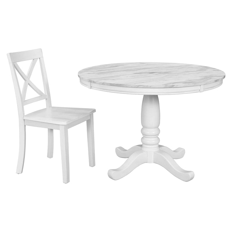 Ensemble table et 4 chaises de salle à manger, 5 pièces